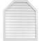 Ekena Millwork Octagonal Top Surface Mount PVC Gable Vent w/ 2"W x 2"P Brickmould Sill Frame, 34"W x 40"H GVPOT34X4003SN - alternate 1